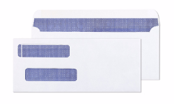 Double Window Check Envelopes Gum Flap